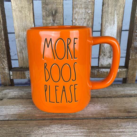 Rae Dunn Orange More Boos Please Halloween Mug - Picture 1 of 7